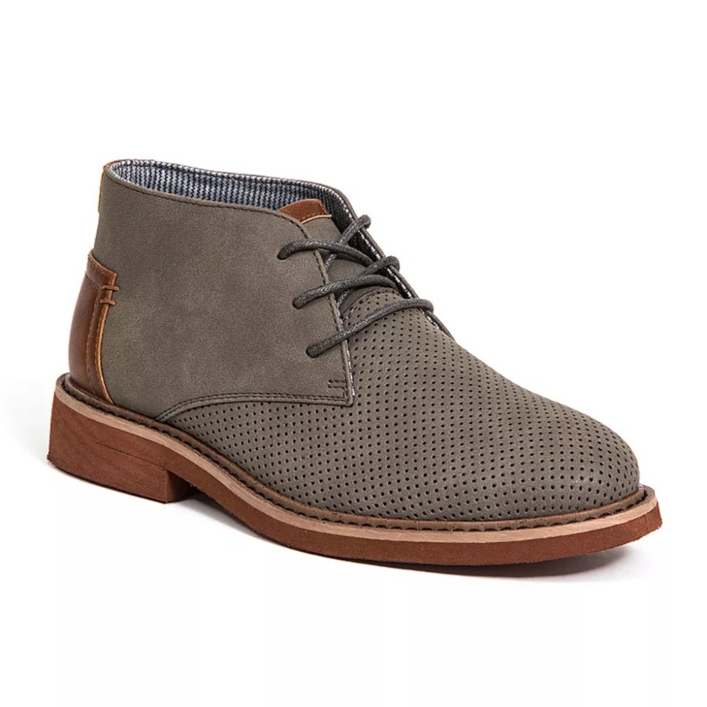 Deer Stags Boys Ballard2 Chukka Boots Grey w/Perf Size 3M New In Box